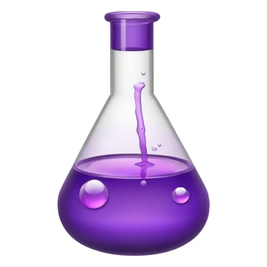 purple chemical flask sticker