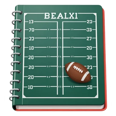 amercian football playbook sticker