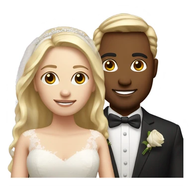 Realistic Wedding couple both with blond hair  sticker