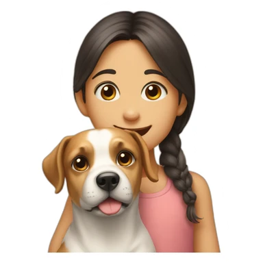 Chien et enfants sticker