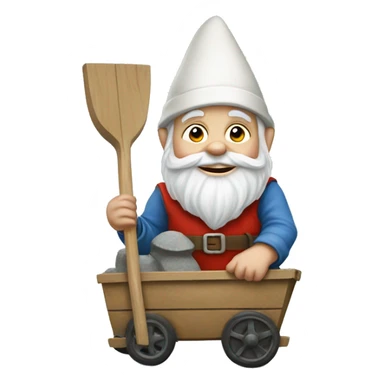 Gnome with wheelbarrow sticker