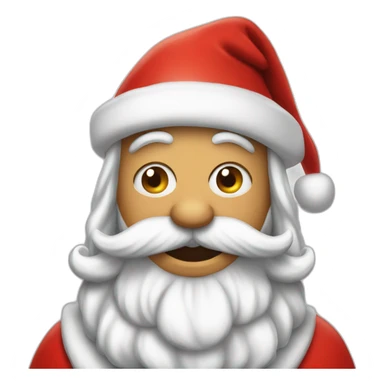 Camarón caricatura vestido como santa Claus sticker