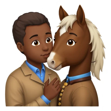 Black guy kissing horse with down syndrome not sexy? sticker