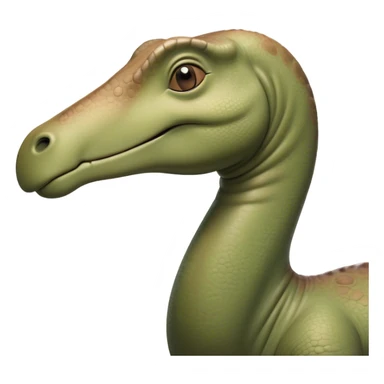 Beautiful and Majestic Brontosaurus Portrait Emoji, Head and body rendered in serene repose with a gentle, confident smile, showcasing its enormous, graceful neck and a massive, textured form with eyes softly closed in tranquil repose, Simplified yet exquisitely endearing features, highly detailed, glowing with a soft, drowsy ancient light, high shine, relaxed and utterly majestic, stylized with an air of timeless prehistoric splendor, soft glowing outline, capturing the essence of a beautiful and majestic Brontosaurus that embodies the serene power of the ancient world! sticker