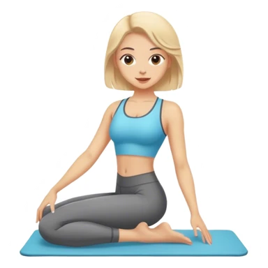 girl in pilates sticker