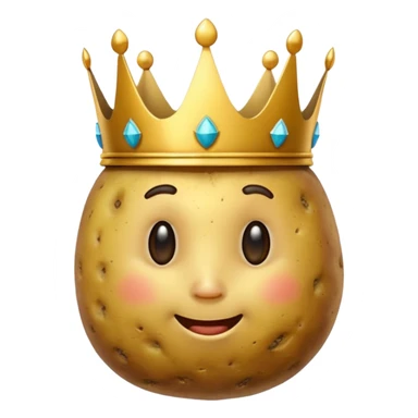 Potato with a crown  sticker
