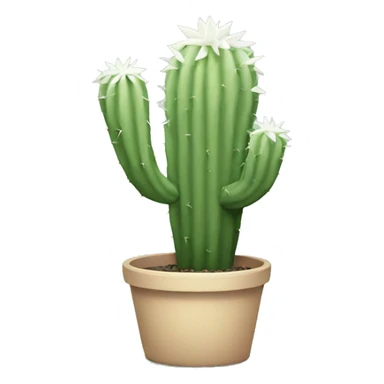 White color cactus sticker