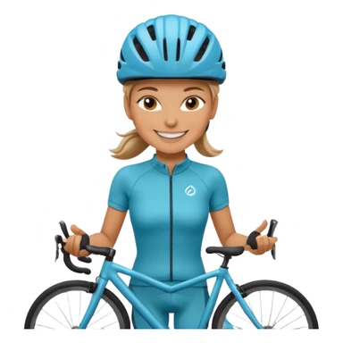 cyclist woman sticker