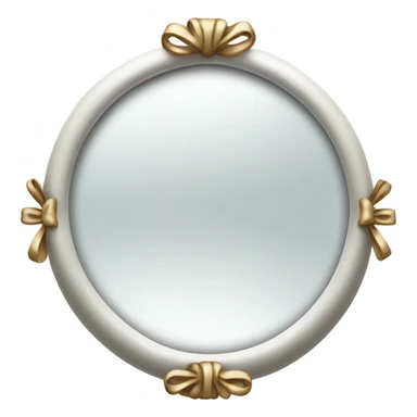 white mirror with bow  sticker
