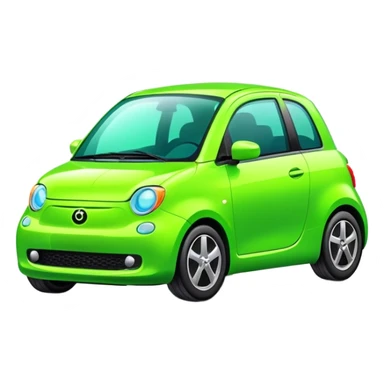 neon green compact car neon green sticker