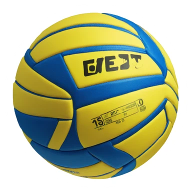 Yellow and blue volleyball v300w sticker