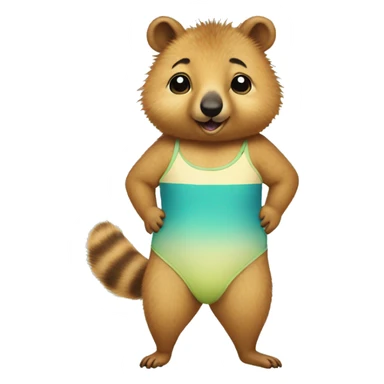 Quokka wearing a swimsuit  sticker