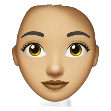 mujer de 22 años, ojos verdes, cabello negro, piel blanca, labios  gruesos nariz pequeña sticker