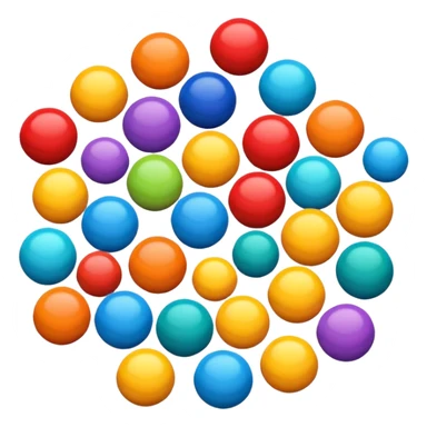 colored balls sticker