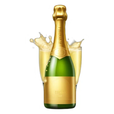 opening-champagne-bottle-with-foam sticker