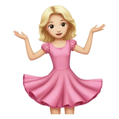 dance girl pink kids blondy sticker