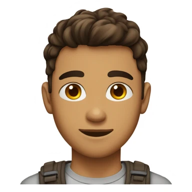 Jeune homme brun, yeux brun, corps entier  sticker