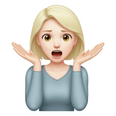 a girl with her arms crossed on her neck screaming sticker