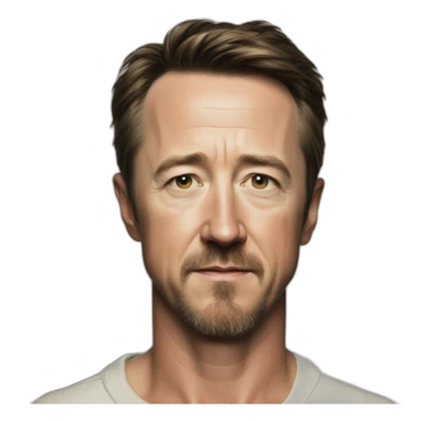 Edward Norton with cross tattoo sticker