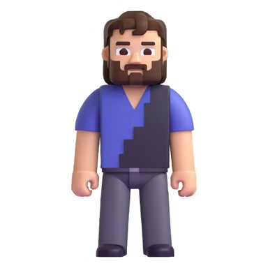 Jack Black as a Minecraft character sticker