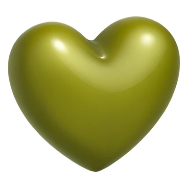 corazón verde oliva sticker