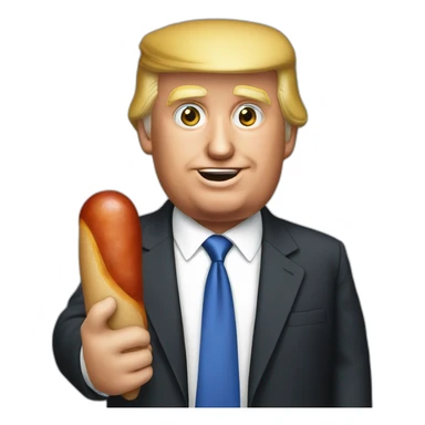 trump-holding-his-sausage sticker