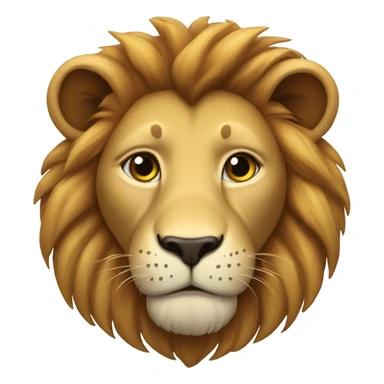 Lion with heart sticker