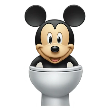 mickey inthe toilet sticker