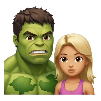 Hulk taking to a girl sticker