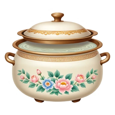 Light colored vintage Chinese hotpot sticker