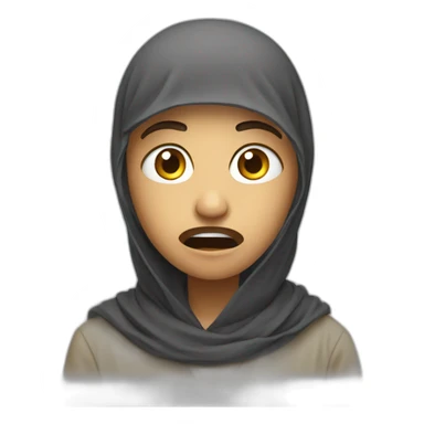 Scared Muslim kan sticker