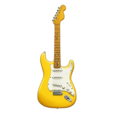 Yellow stratocaster sticker