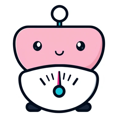 pink baby scales sticker