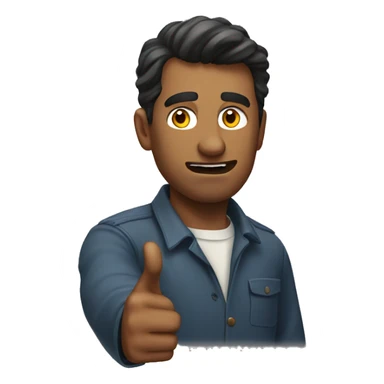 Man pointing angrily behind him  sticker