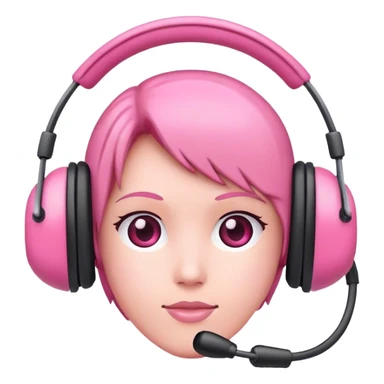 Pink head sets sticker