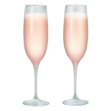 glasses with pastel pink champagne sticker