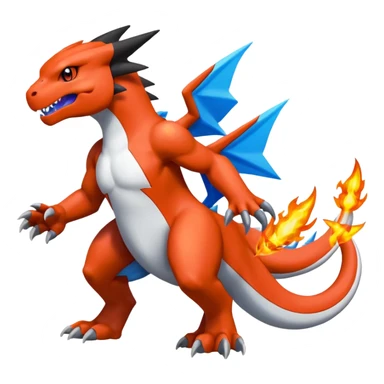 Charmeleon-Guilmon-Zekrom-Kyurem-fusion, full body sticker