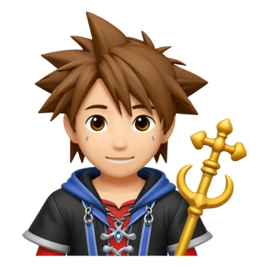sora de kingdom hearts qui est souriant sticker