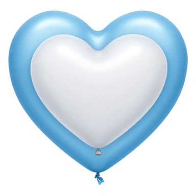 White heart balloons sticker