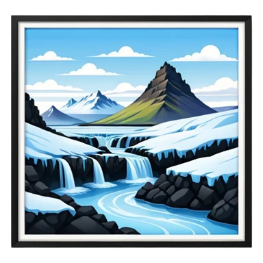 Iceland in professional look sticker