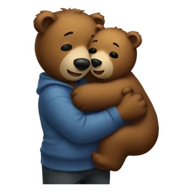Bear hug sticker