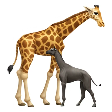 Giraffe dancing with anenglish mastiff sticker