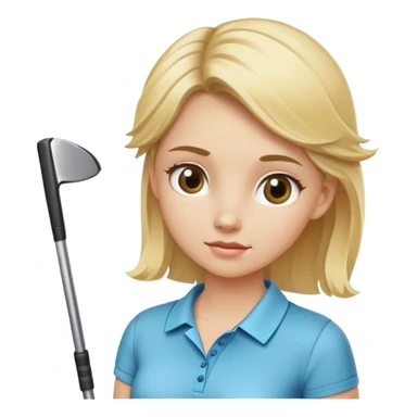 Blonde hair golf girl sticker