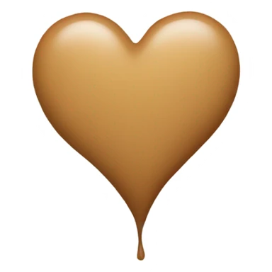 Tan heart sticker