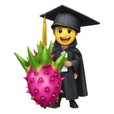 dragonfruit with graduate master  sticker