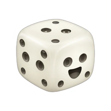 two dice showing different faces sticker