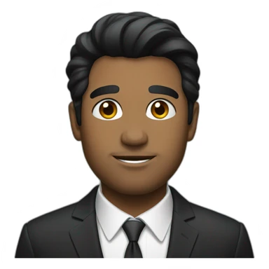 black haired man in suit sticker