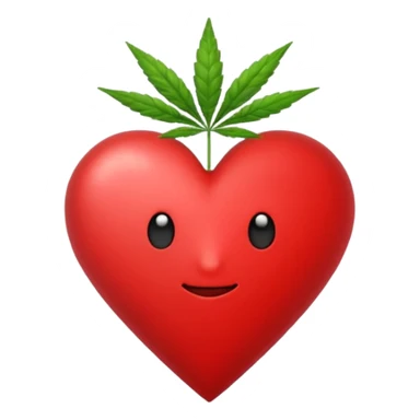 Animated weed heart sticker