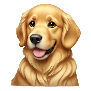 Golden retriever sitting down sticker