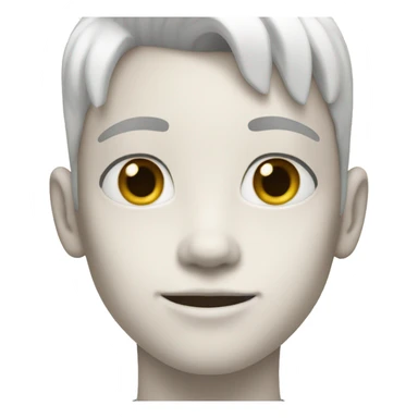 11 year old boy with white skin and white hair sticker